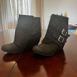 American Rag Black Wedge Booties - Size 7.5